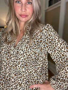 Leopard Baby Doll Top