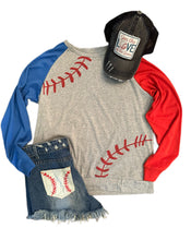 Load image into Gallery viewer, Baseball Laces Sweatshirt (Various Colors)