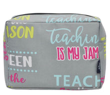 Load image into Gallery viewer, Inspiring Teacher Large Cosmetic Travel Bag - The Barron Boutique