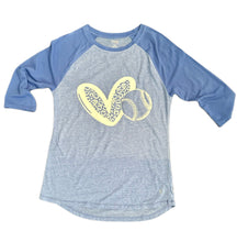 Load image into Gallery viewer, Love the Game Raglan Top