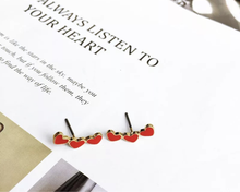 Load image into Gallery viewer, Triple Heart Earrings - The Barron Boutique