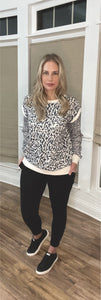 Tia Snow Leopard Sweatshirt (1 Small) - The Barron Boutique