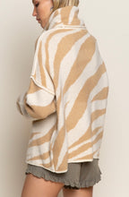 Load image into Gallery viewer, Zebra in Camel Sweater - The Barron Boutique