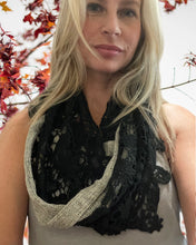 Load image into Gallery viewer, Floral Lace Infinity Scarf