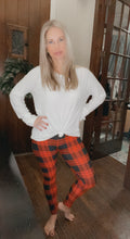 Load image into Gallery viewer, Sleigh It Buffalo Plaid Leggings