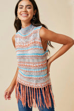Load image into Gallery viewer, Modern Cowgirl High Neck Fringe Sweater