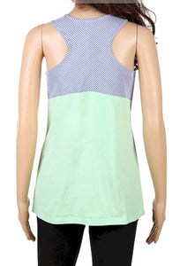 Seersucker Accent Racerback Tank Top