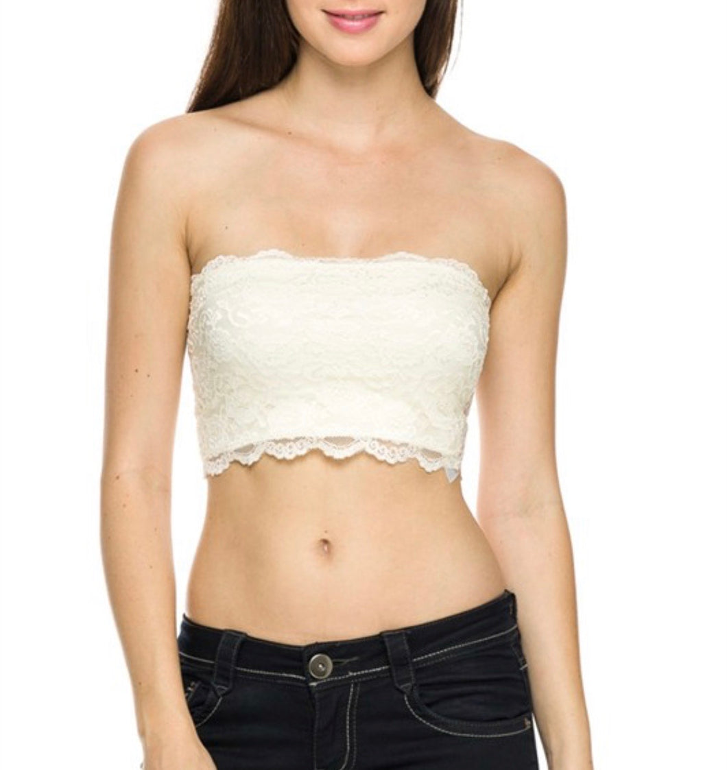 Brown Lace Bandeau - The Barron Boutique