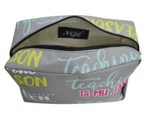 Load image into Gallery viewer, Inspiring Teacher Large Cosmetic Travel Bag - The Barron Boutique