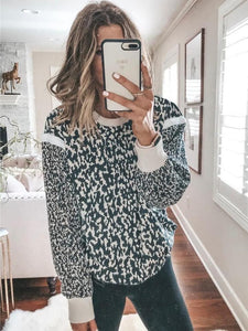 Tia Snow Leopard Sweatshirt (1 Small) - The Barron Boutique