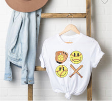 Load image into Gallery viewer, Smiley Face SOFTBALL Tops (Various Styles)