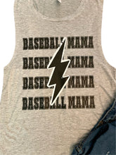 Load image into Gallery viewer, Lightning Baseball Mama Tank