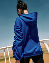 Load image into Gallery viewer, Ruched Sleeve Football Hoodie