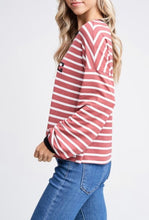 Load image into Gallery viewer, Striped Football Game Day Knit Sweater - The Barron Boutique