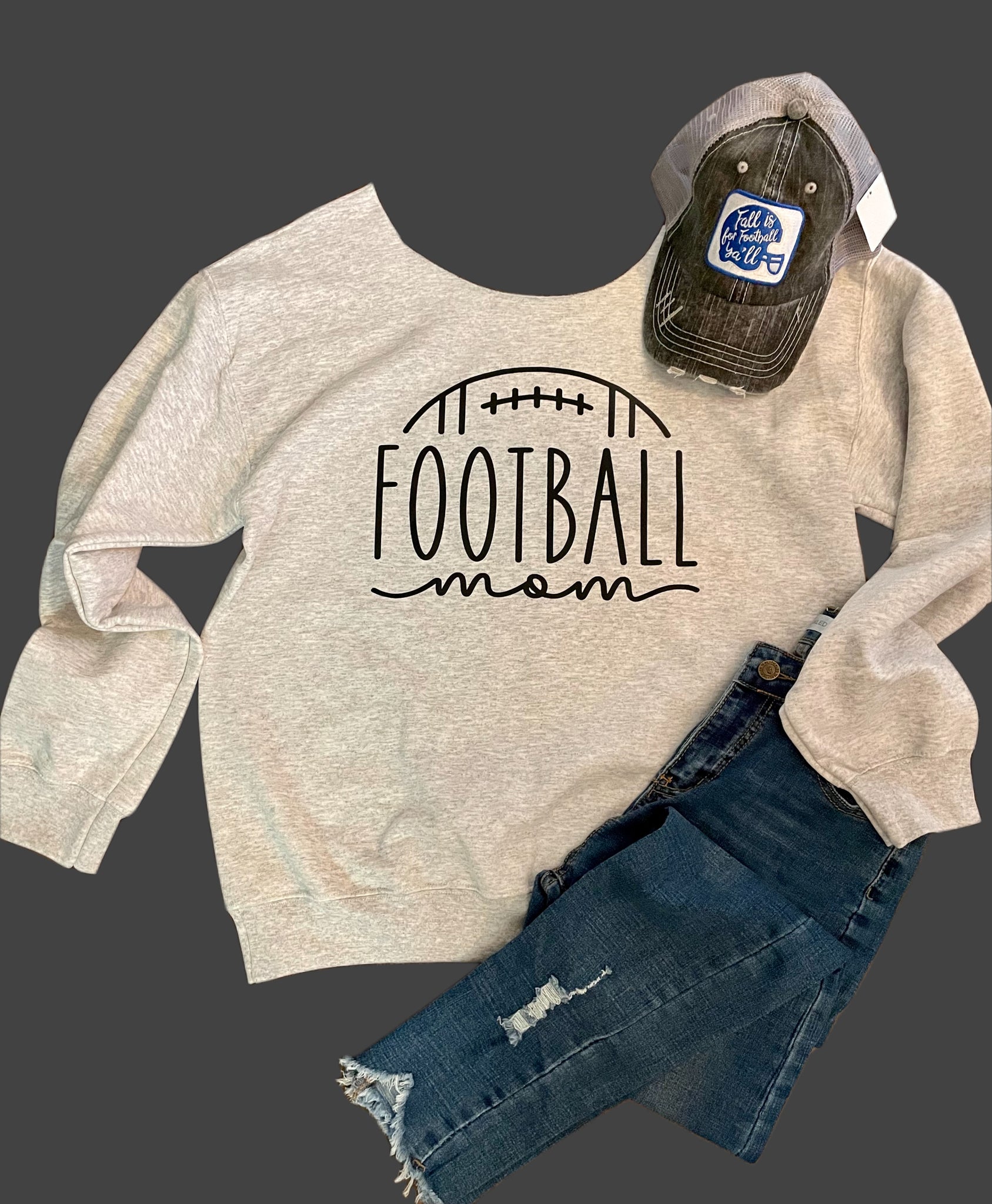 Football Graphic Dropped Shoulder Sweatshirt