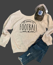 Load image into Gallery viewer, Off-The-Shoulder Football Mom Sweatshirt