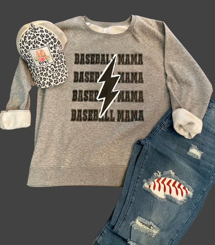 Lightning Baseball Mama Sweatshirt