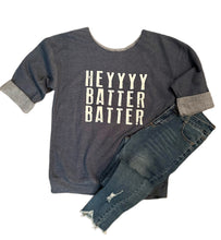 Load image into Gallery viewer, Off-The-Shoulder Hey Batter Batter Sweatshirt