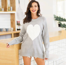 Load image into Gallery viewer, Cable Knit Heart Sweater (Various Colors)