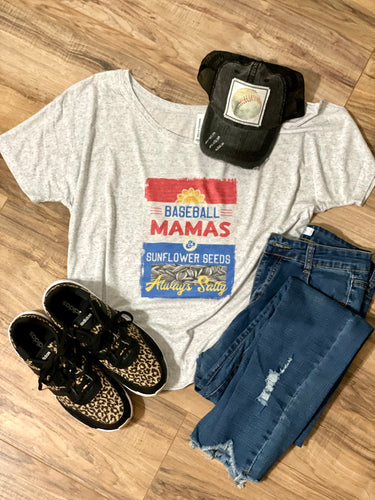 Salty Baseball/Softball Slouchy Mama’s Tee - The Barron Boutique