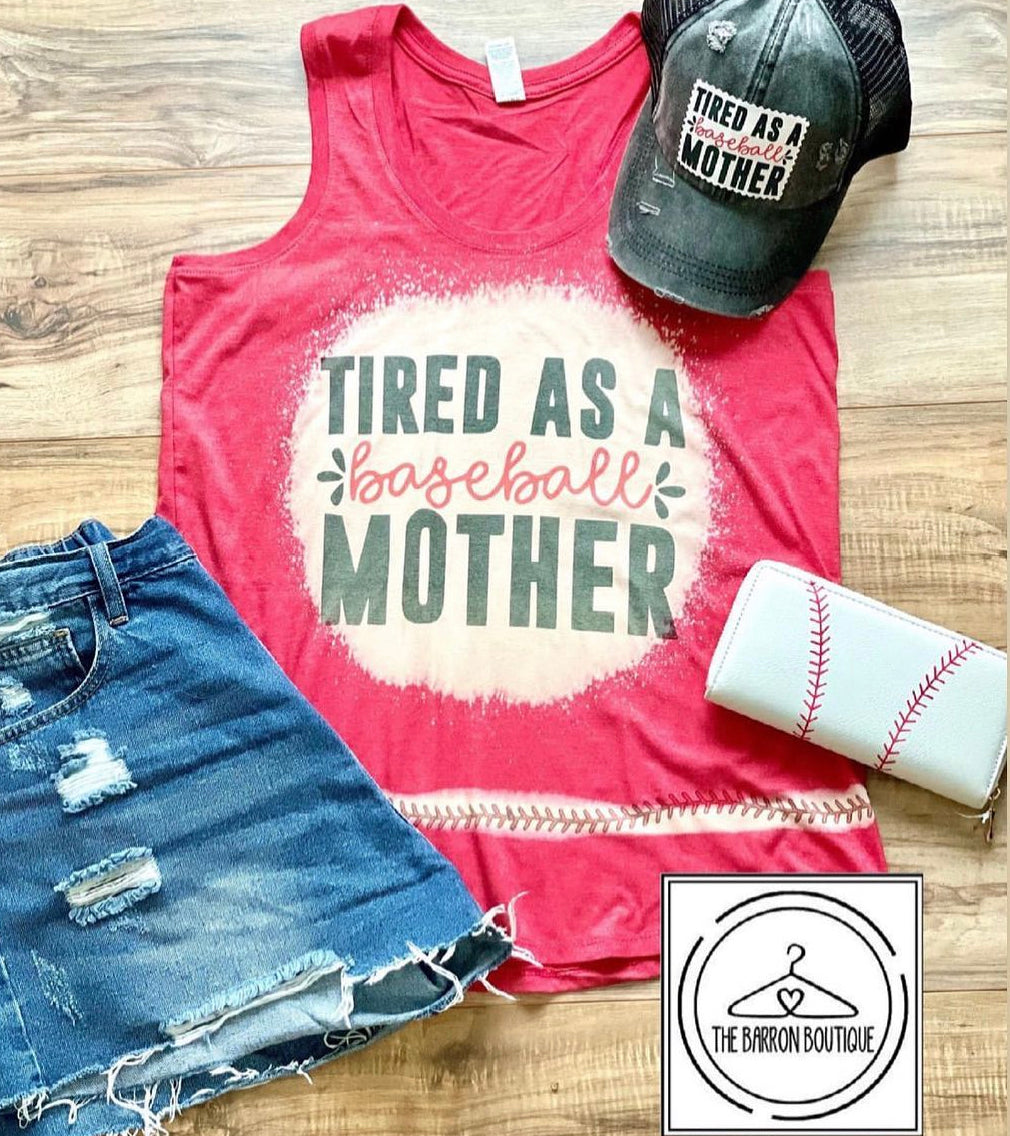 Tired as a Baseball Mother Tank Top