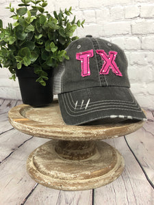 Pink Polka Dot Texas Trucker Cap - The Barron Boutique