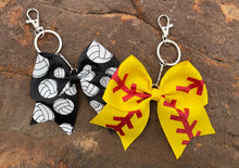 Load image into Gallery viewer, Sports Bow Keychains - The Barron Boutique