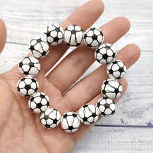 Load image into Gallery viewer, Wood Bead Sports Charm Bracelets