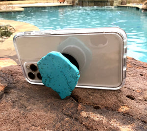 Colorful Turquoise Cell Phone Grips - The Barron Boutique