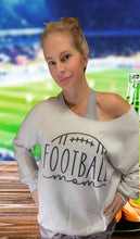 Load image into Gallery viewer, Off-The-Shoulder Football Mom Sweatshirt