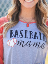 Load image into Gallery viewer, Baseball Mama 3/4 Sleeve Raglan