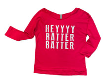Load image into Gallery viewer, Hey Batter Batter Off-the-Shoulder Top