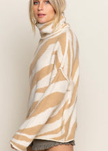 Load image into Gallery viewer, Zebra in Camel Sweater - The Barron Boutique