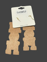 Load image into Gallery viewer, Leopard Beaded Baseball Mom Earrings