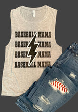 Load image into Gallery viewer, Lightning Baseball Mama Tank