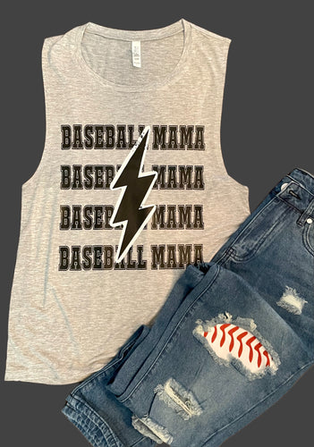 Lightning Baseball Mama Tank