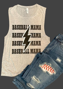 Lightning Baseball Mama Tank