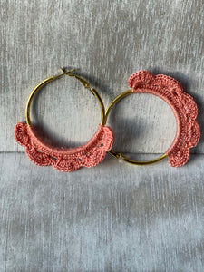 Hand Crochet Hoop Earrings - The Barron Boutique