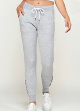 Load image into Gallery viewer, Triple Button Fleece Joggers (Various Colors)