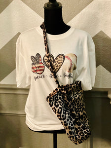 Peace, Love, Baseball (Short/Long Sleeve & Bleached) - The Barron Boutique