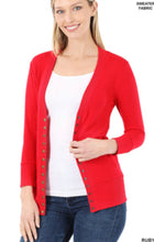 Load image into Gallery viewer, Snap Button Sweater Cardigan (Various Colors)