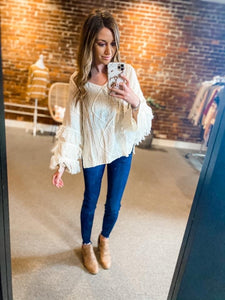 Pria Fringe Sweater - The Barron Boutique