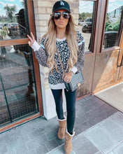 Load image into Gallery viewer, Tia Snow Leopard Sweatshirt (1 Small) - The Barron Boutique