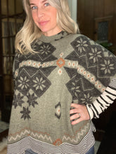 Load image into Gallery viewer, Aztec Snowflake Cape - The Barron Boutique