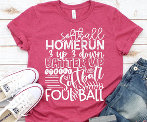 Foul Ball Softball T-Shirt (Various Colors)