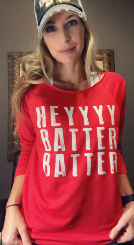 Hey Batter Batter Off-the-Shoulder Top