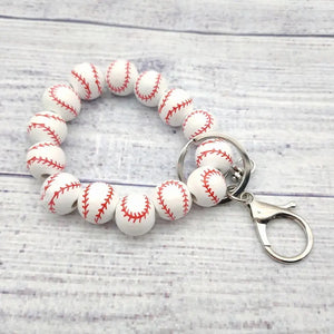 Wood Bead Sports Charm Bracelets