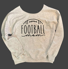 Load image into Gallery viewer, Off-The-Shoulder Football Mom Sweatshirt