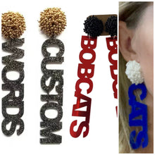 Load image into Gallery viewer, Team Pom Pom Earrings