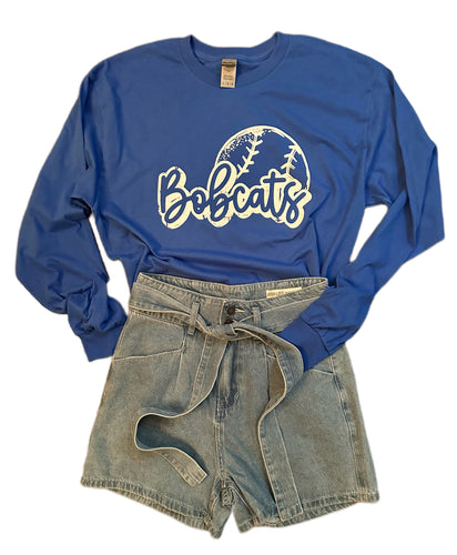 Bobcats & Baseball Long Sleeve T-Shirt